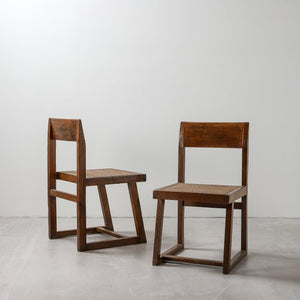 BOX chair in dark brown, Pierre Jeanneret replica