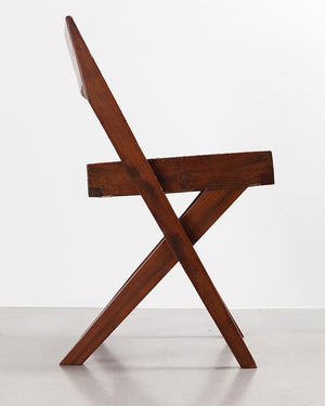 Open image in slideshow, LIBRARY chair w/ cross leg, Chandigarh Redux, artisanal handmade furniture from India
