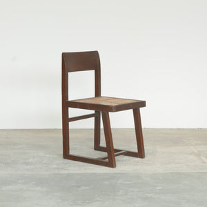 BOX chair in natural brown, Pierre Jeanneret replica