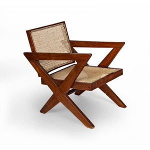 EASY w/ cross leg armchair, Chandigarh Redux, artisanal handmade furniture from India