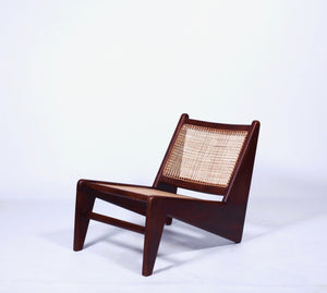 Open image in slideshow, KANGAROO low chair in dark brown, Pierre Jeanneret replica
